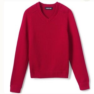 Lands' End Vibrant Red Knit Pullover